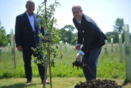 Duke and Duchess of Edinburgh unveil memorial woodland in Ascot for Her Majesty