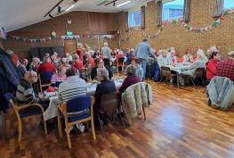 Cox Green Lunch Club members gather to enjoy Christmas meal