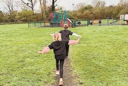 Sponsored playground 'dash' sees siblings raise hundreds for charity