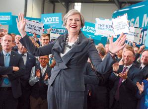 In pictures: Theresa May and Boris Johnson give talk in Slough
