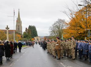 Remembrance parade and service in Marlow