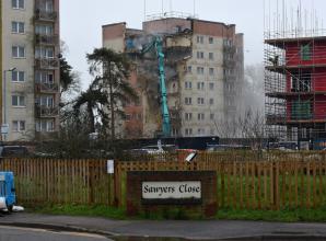 Demolition work gathers pace on ageing Dedworth tower blocks