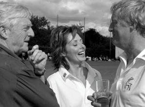 Remember When: Vorderman and Tarrant at Parkinson's cricket match