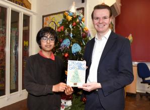 Maidenhead school pupil 'very happy' to win Christmas card competition