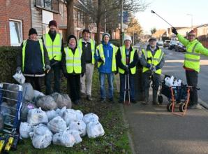 Gas canisters and frozen nappy found by roadside