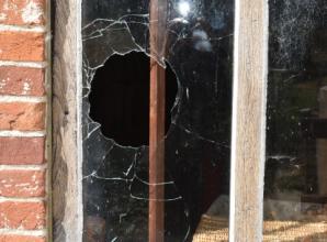 Swimming vandals smash windows at historic mill