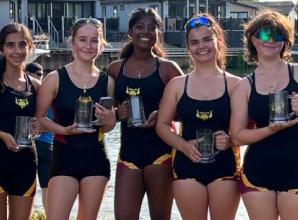 Shiplake Vikings junior girls’ scullers conquer at Staines Amateur Regatta