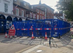 Emergency sewer repairs shuts town centre street