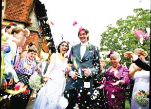 Sally & Adam: 'And the bride wore Oxfam'