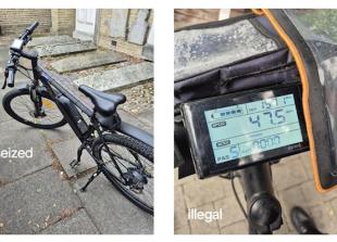 Police seize e-bike modified to go 30mph during town centre patrol