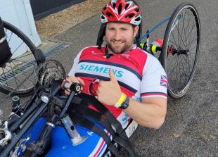 Former Paralympian from Maidenhead trains to handcycle from London to Paris