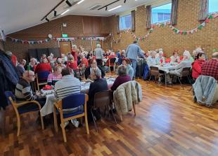 Cox Green Lunch Club members gather to enjoy Christmas meal