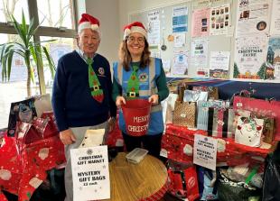 Guests browse crafts stalls at first Maidenhead Lions Christmas Gift Market