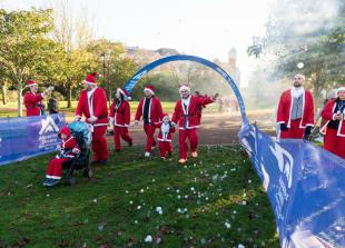 Santas raise thousands for Alexander Devine through annual dash in Windsor