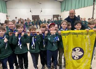 Maidenhead cubs compete for honour of carrying flag at St George's Day parade