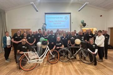 Maidenhead Cycle Hub team gather to celebrate 10th anniversary