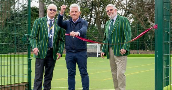 Steve Rider joins Principals to open new Astroturf at Claires Court