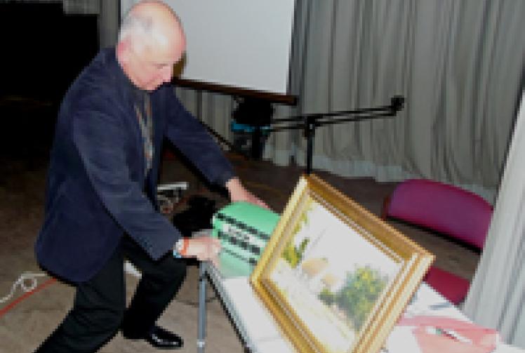 Retiring vicar gets bus-shaped cake at farewell party
