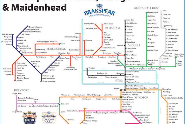 'London Underground' style map of town's pubs revealed