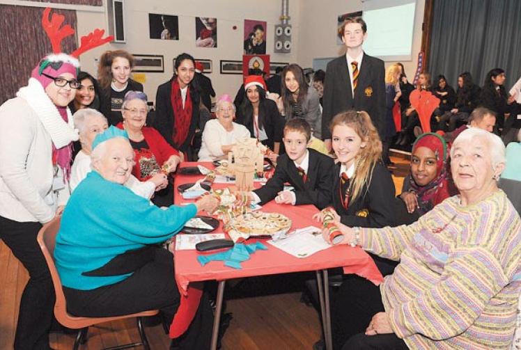 Christmas cheer for seniors at Burnham Grammar