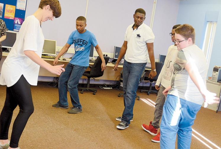 Singing and dancing at Slough Library