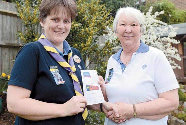 Brownie leader handed prestigious award