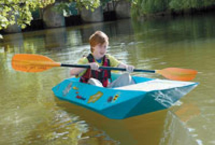 Young carers launch cardboard canoe in Hurley Maidenhead Advertiser