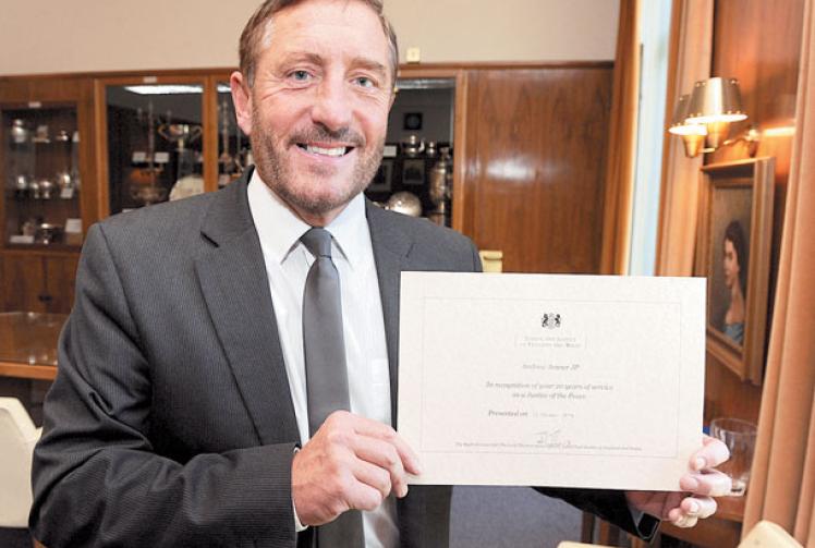Cllr Andrew Jenner's 20 years of magistrate service recognised