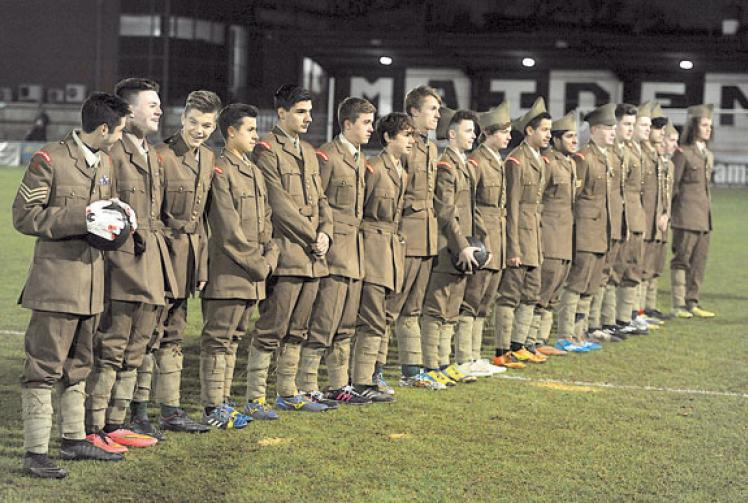 In pictures: Christmas truce of 1914 marked at commemorative football game