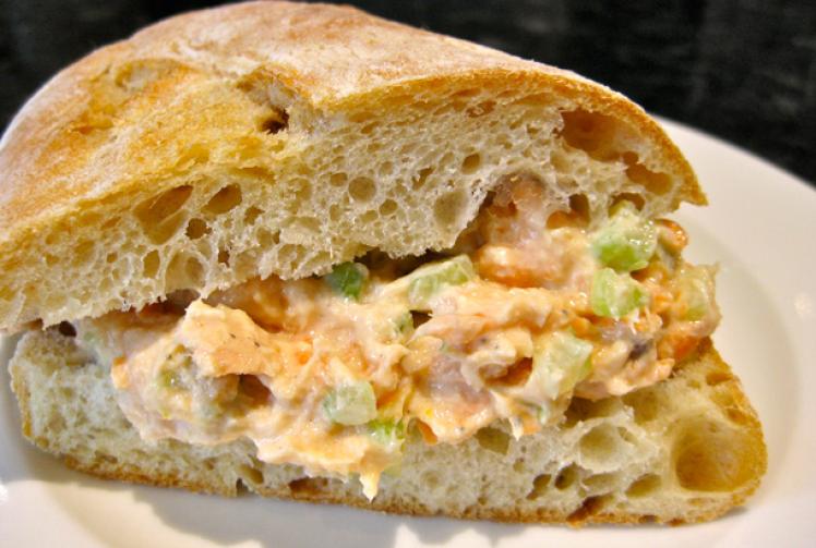 Summer salmon sandwich