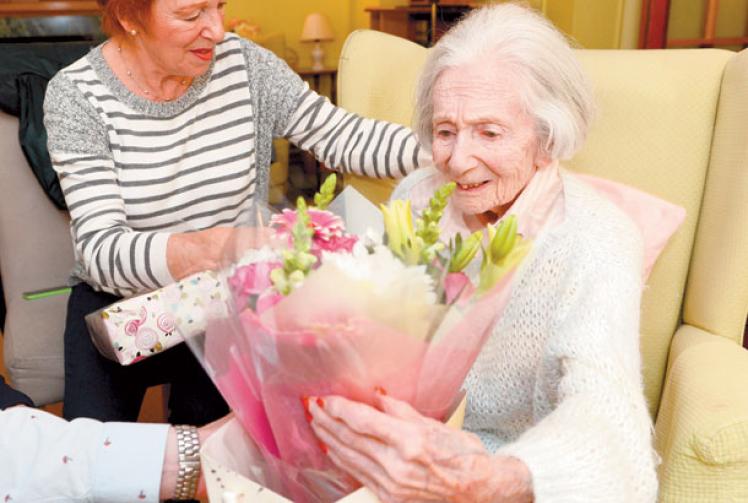Nursing home's oldest resident celebrates her 106th birthday
