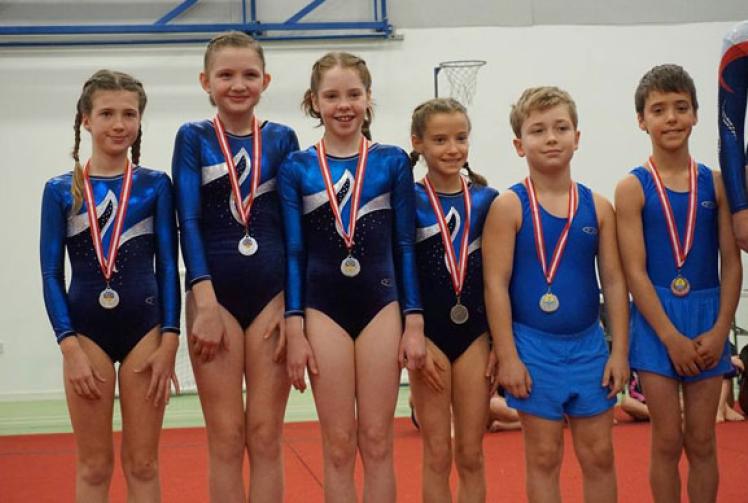 St Piran's School pupils claim silver at the South Region Gymnastics competition