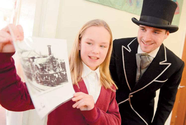 Students at Holyport Primary School learn about Victorian era