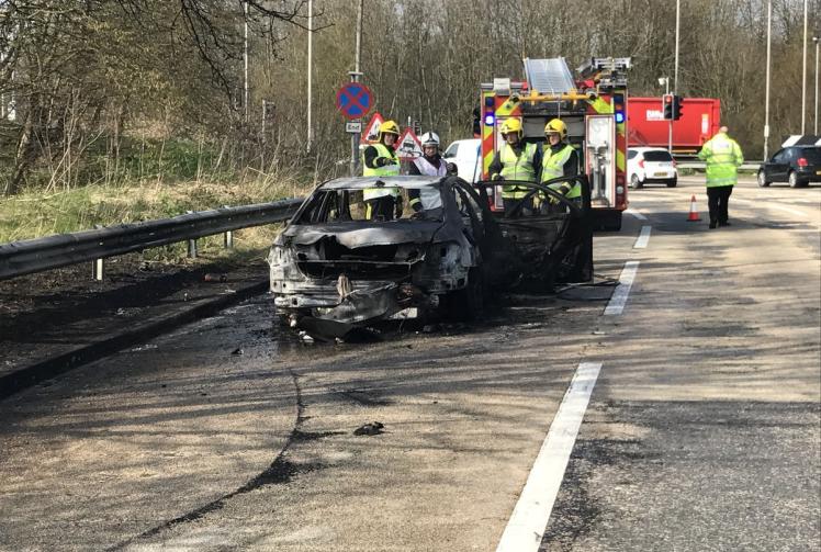 CLEARED Vehicle fire causes long delays near Handy Cross roundabout