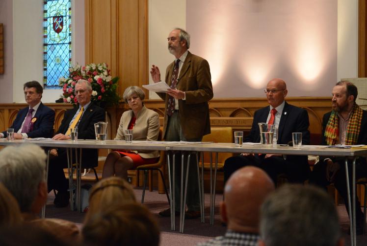 Prime Minister Theresa May attends general election hustings in Maidenhead