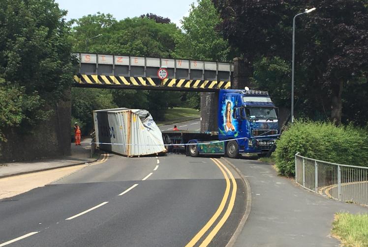 Police shut Gringer Hill following collision at railway bridge