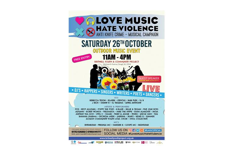 Artists to perform at Love Music Hate Violence event in Britwell