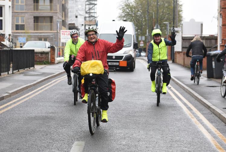Mallett cycles to York Road and beyond to say 'thank you to football'