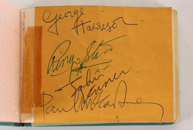 Book containing The Beatles' autographs to go under hammer in Maidenhead