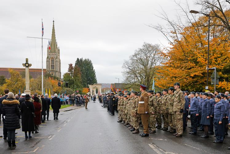 Remembrance parade and service in Marlow
