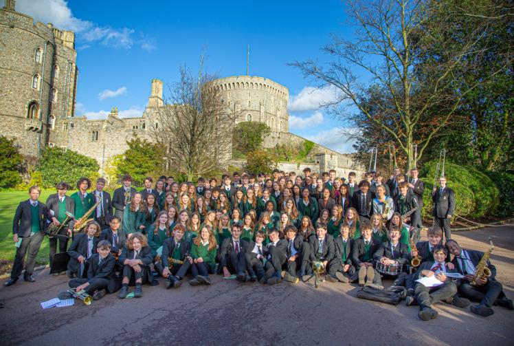 School choirs bring festive cheer with Windsor Castle performance