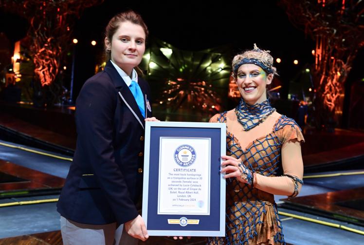 Cirque du Soleil star from Ascot sets Guinness World Record