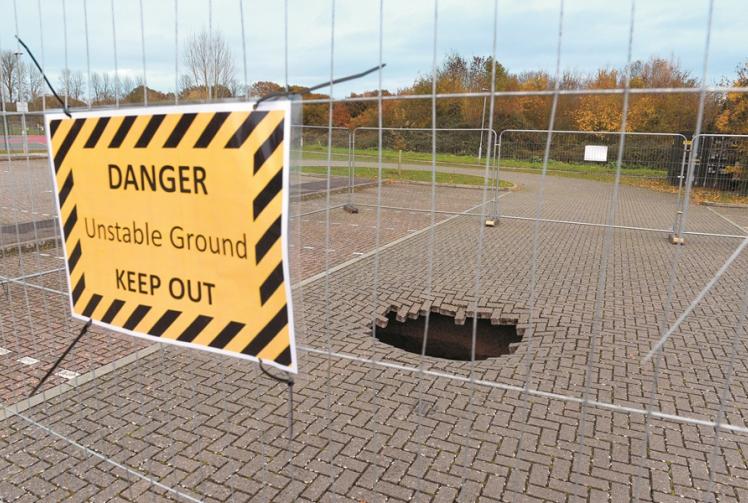 Sink hole repairs start in Charvil