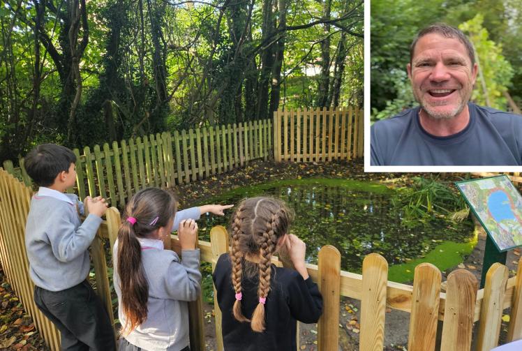 Steve Backshall praises newly unveiled wildlife haven in Burnham school