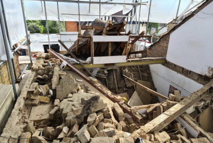 Three seriously injured in house collapse which left homeowner £200k out of pocket