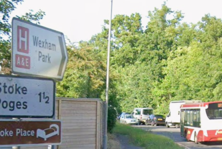 Bus going towards Wexham Park Hospital. Photo via Google.