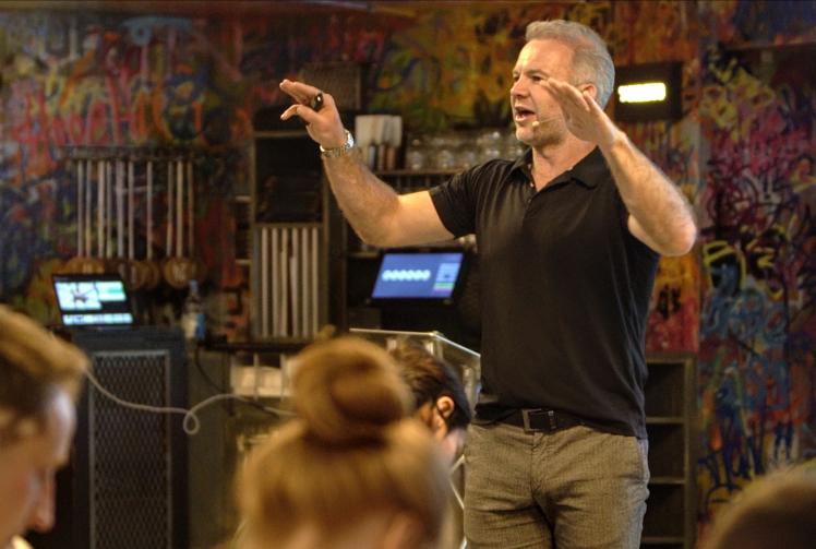 Optimistic entrepreneur who   leads from  front 