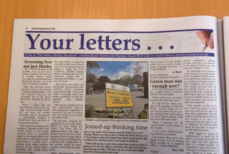 Your letters: Use River & Rowing museum car park for breast screening service