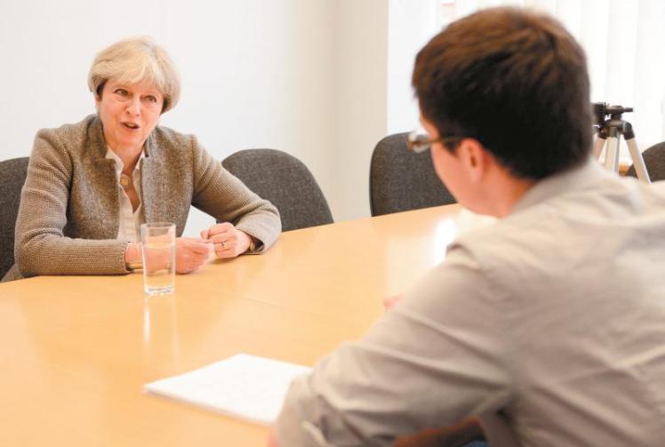 Theresa May gives views on Lowbrook, housing and homelessness in election interview