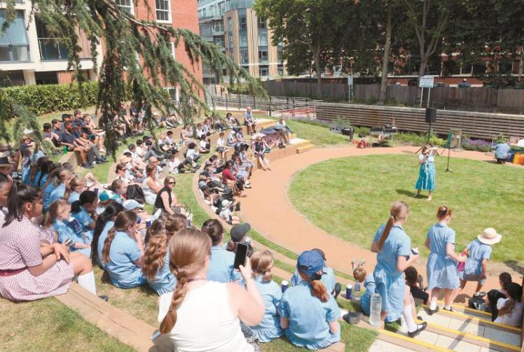 Authors encourage pupils to get reading at amphitheatre event